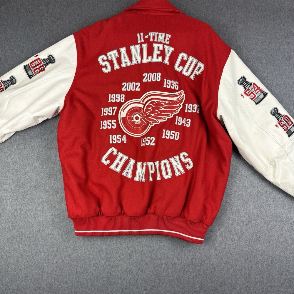 Vtg XL G-III Sports Carl Banks NHL Detroit Redwings Stanley Cup Champions Jacket